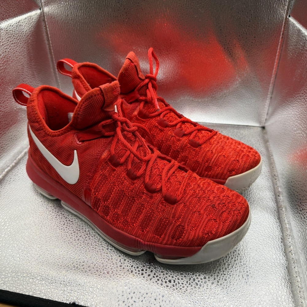 Size‎ 10.5 Nike Air Zoom KD Durant 9 Varsity Red/White Mens Sneakers 843392-611 - Picture 3 of 10